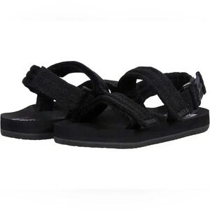 Reef Little Ahi Black Convertible Sandal EUC